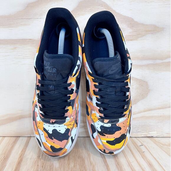 Nike - Air Force 1 Low Camo - Sneakers - Orange/White - Men's - 9 - 823511-800 - Picture 7 of 9